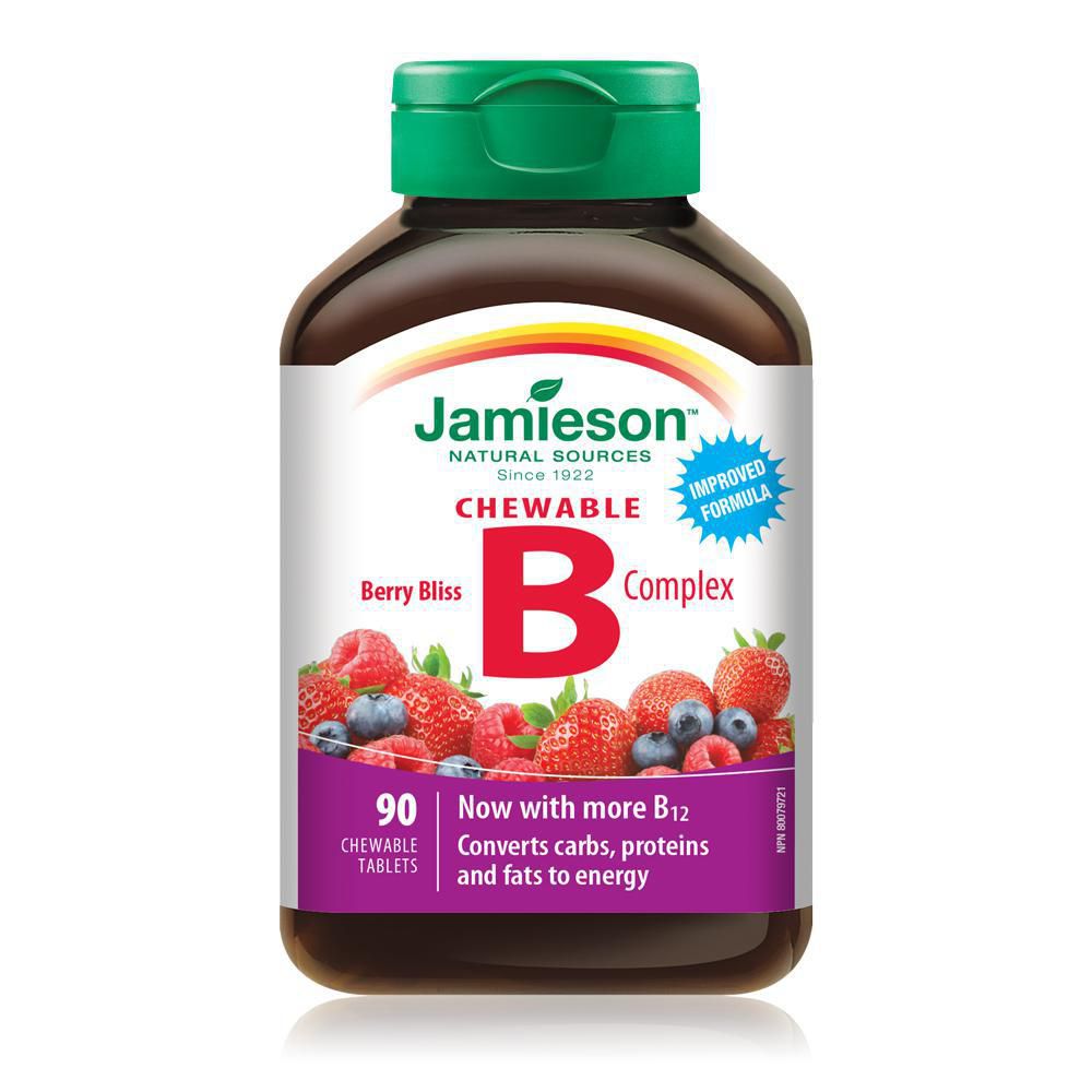 Jamieson Chewable Vitamin B Complex, Berry Bliss - 90 chewable tablets