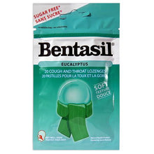 Load image into Gallery viewer, Bentasil Cough and Throat Lozenges, Eucalyptus Flavour - 20 lozenges
