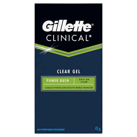 Gillette Clinical Clear Gel Antiperspirant, Power Rush - 45 g