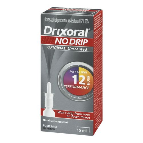 Drixoral No Drip Original, Unscented Nasal Spray - 15 ml