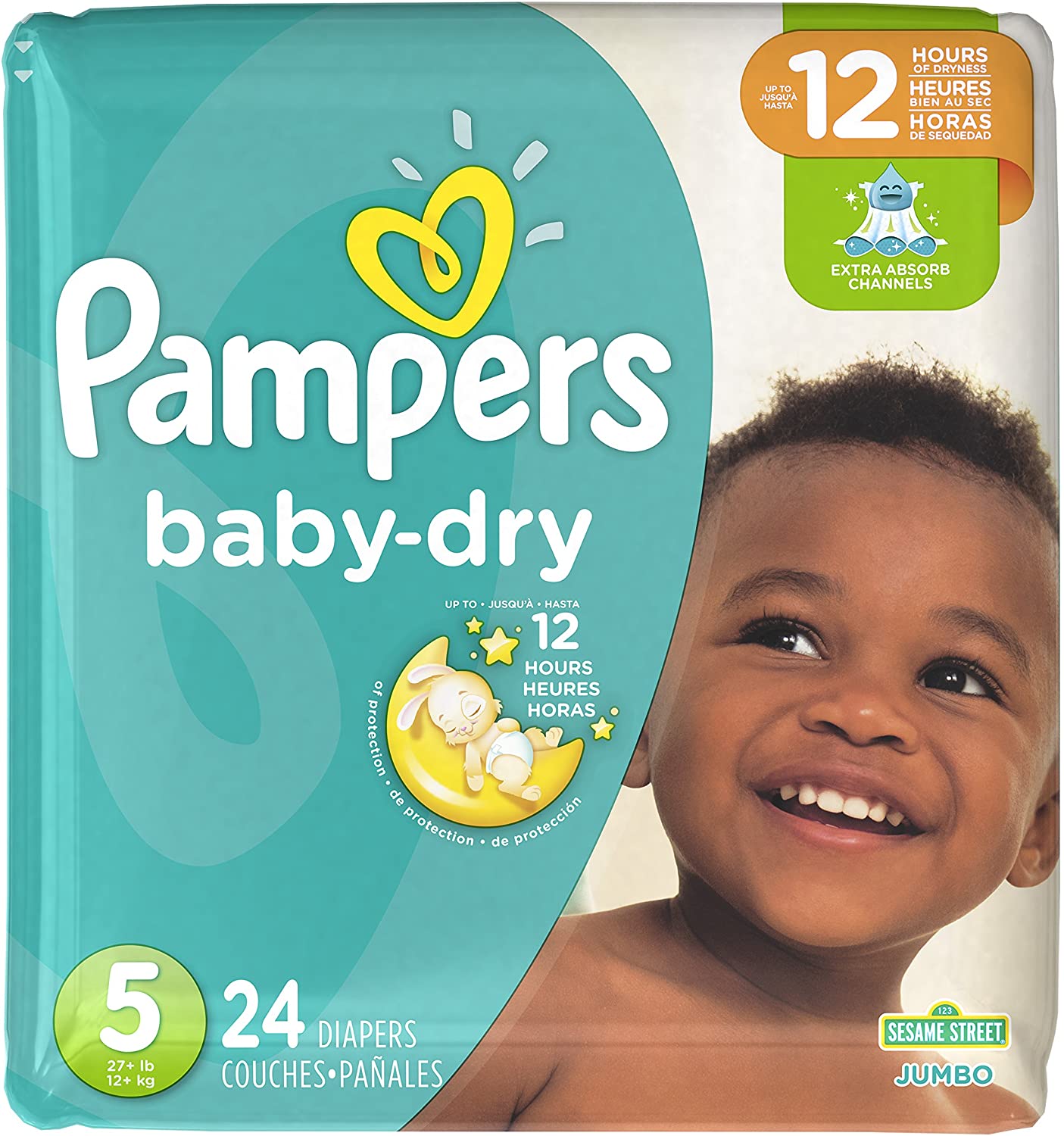 Pampers Baby-Dry Jumbo Pack, Size 5 - 24 diapers