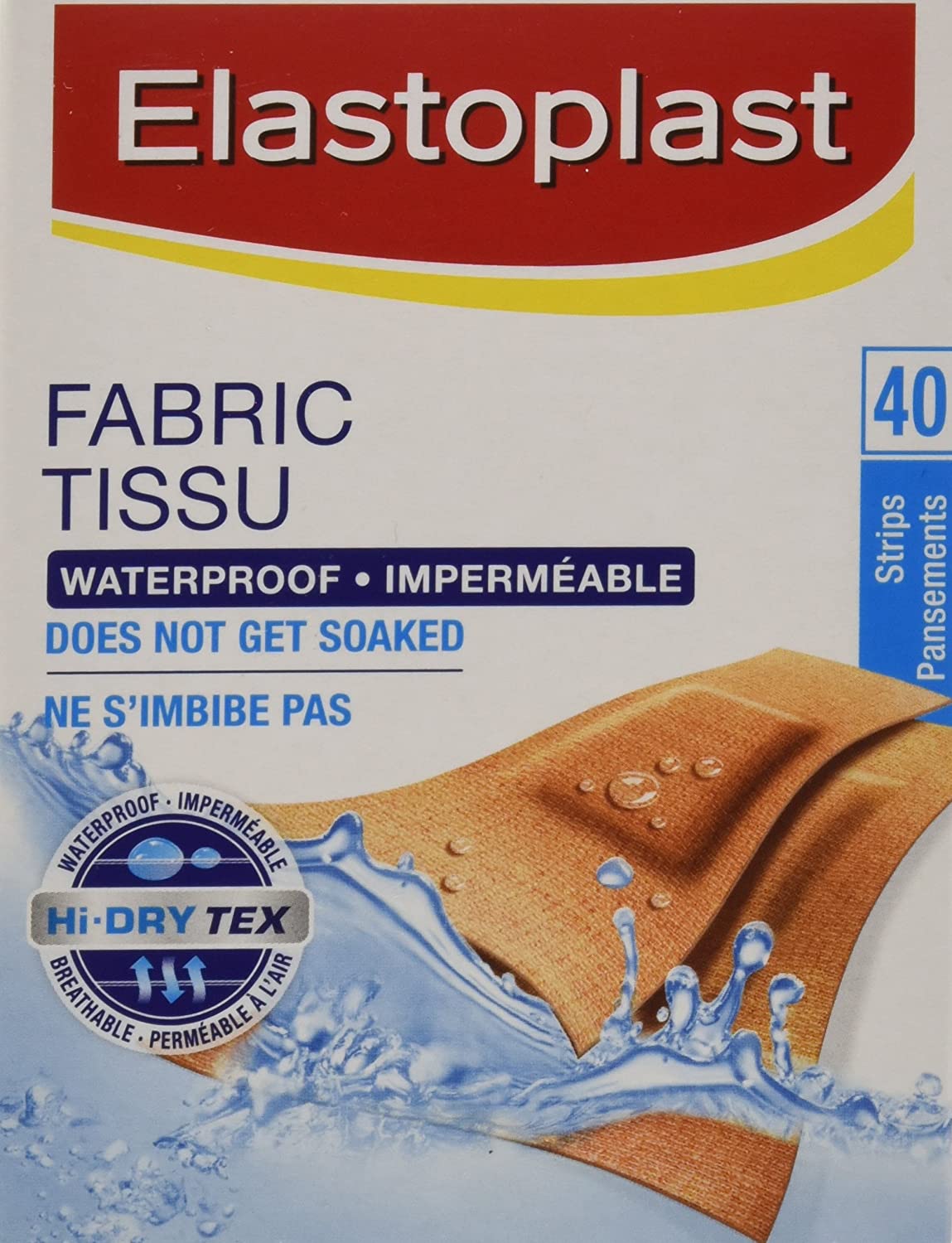Elastoplast Fabric, Waterproof Bandages - 40 strips