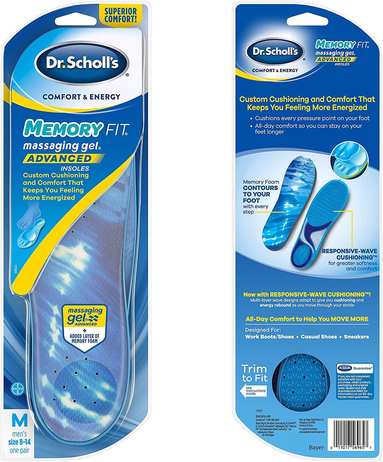 Dr. Scholl’s Memory Fit Insoles, Men's - 1 pair, size 8-13