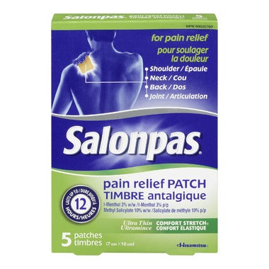 SALONPAS 12 Hour Pain Relief Patch - 5 patches