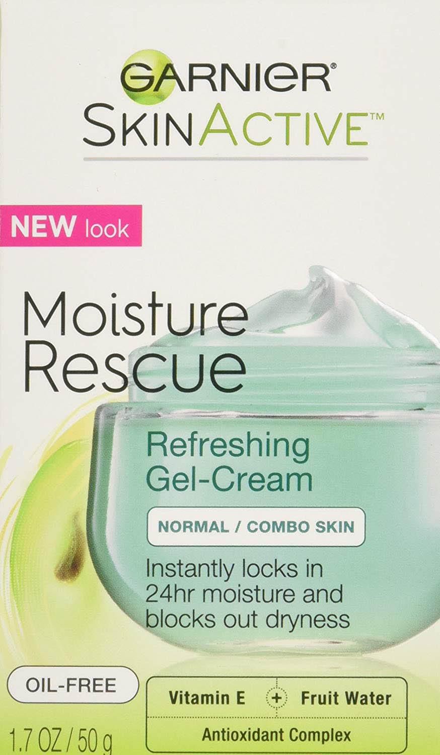 Garnier Moisture Rescue, Refreshing Gel-Cream , With Vitamin E And Fruit Water, Normal Or Combo Skin - 50 g 