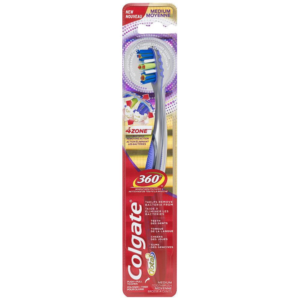 Colgate 360 Advanced 4 Zone Toothbrush, Medium - 1 unit
