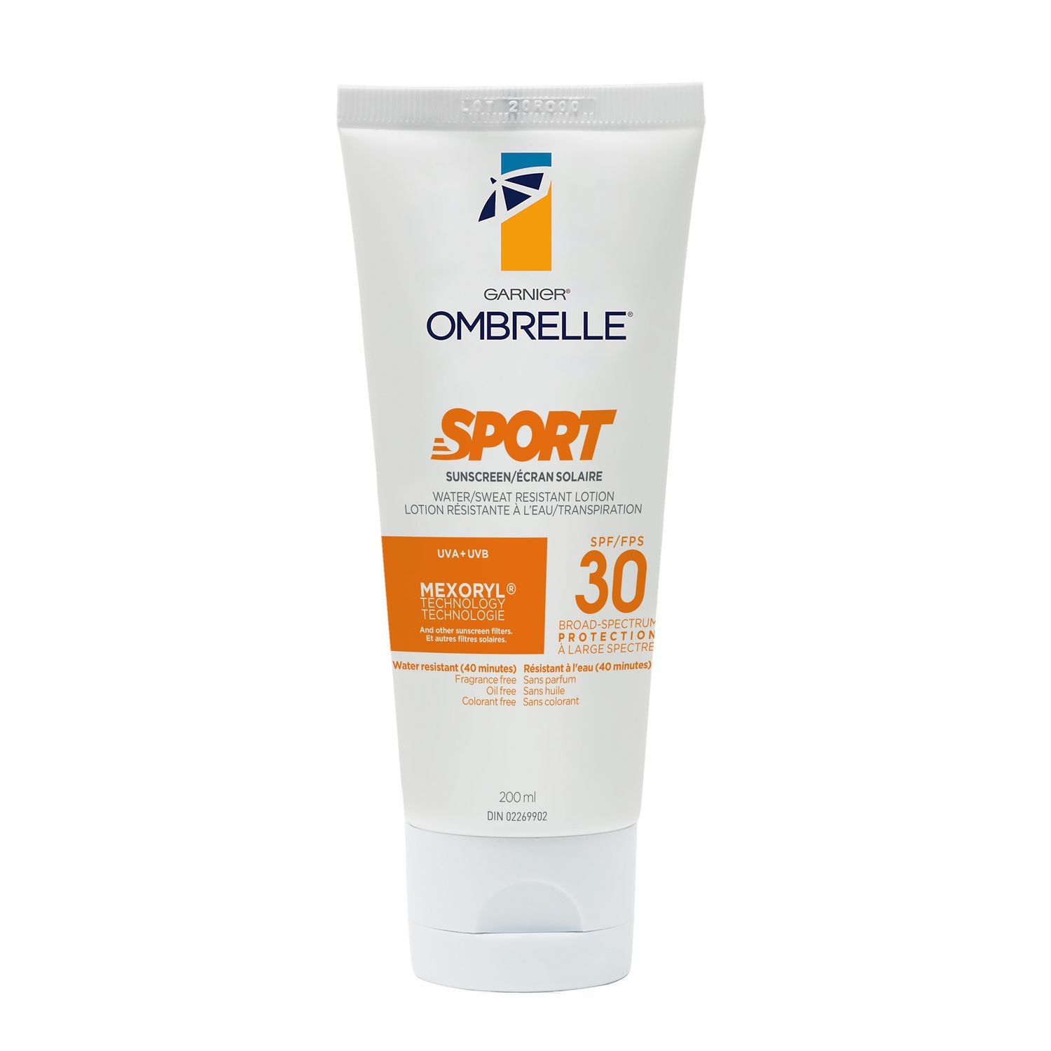 Garnier Ombrelle Sport Sunscreen, Water And Sweat Resistant Lotion, SPF 30 - 200 mL 
