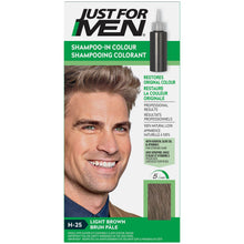 Load image into Gallery viewer, Just For Men Shampoo-In Colour, Light Brown H-25 - single application kit
