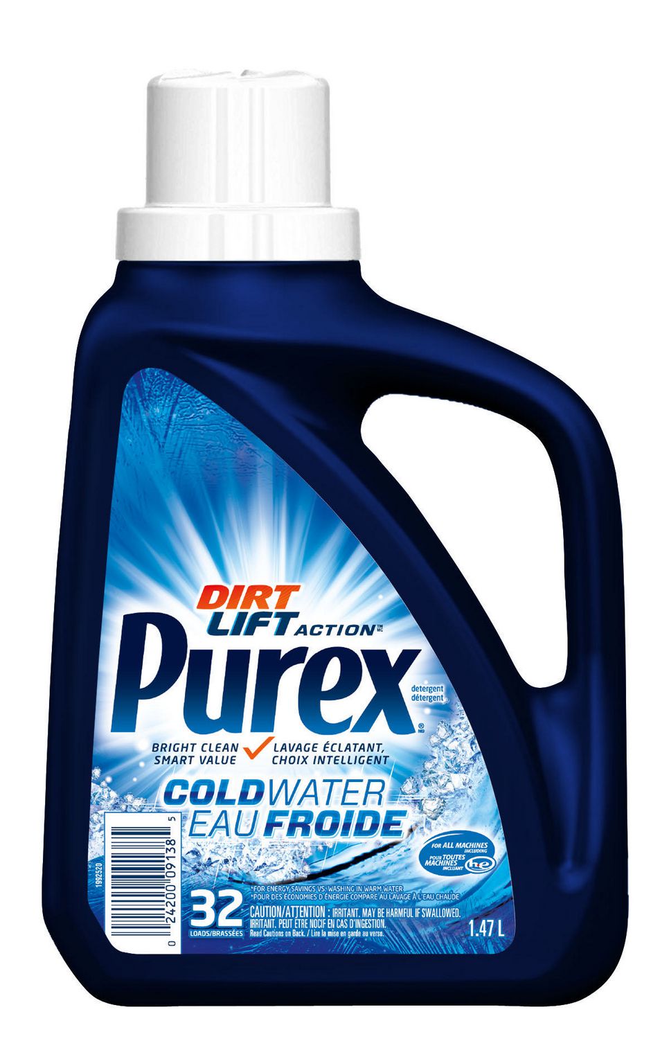 Purex Dirt Lift Action, Coldwater Laundry Dtergent, HE, 32 Loads - 1.47 L