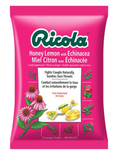 Ricola Honey Lemon with Echinacea Lozenges - 19 lozenges