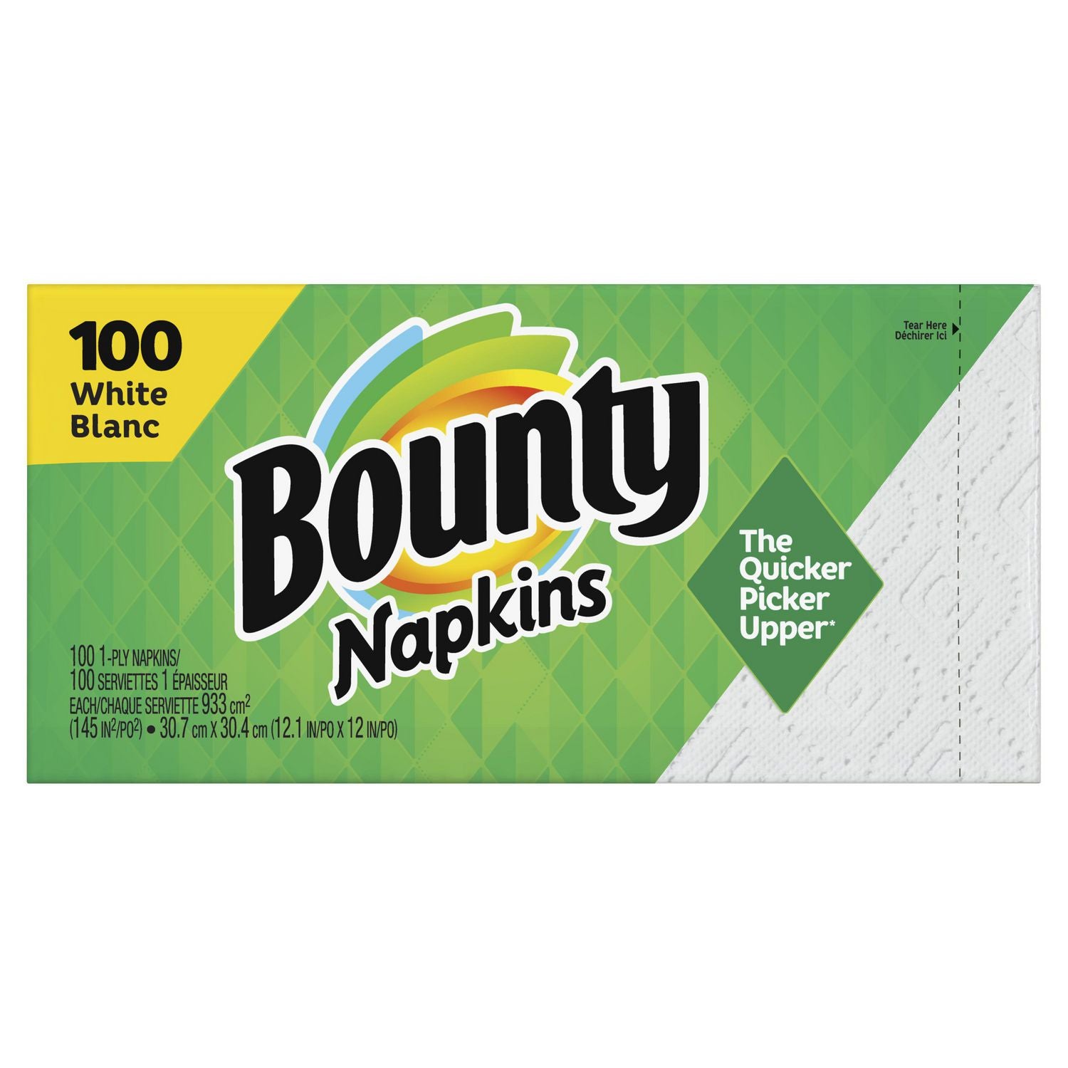 Bounty Paper Napkins, White - 100 napkins