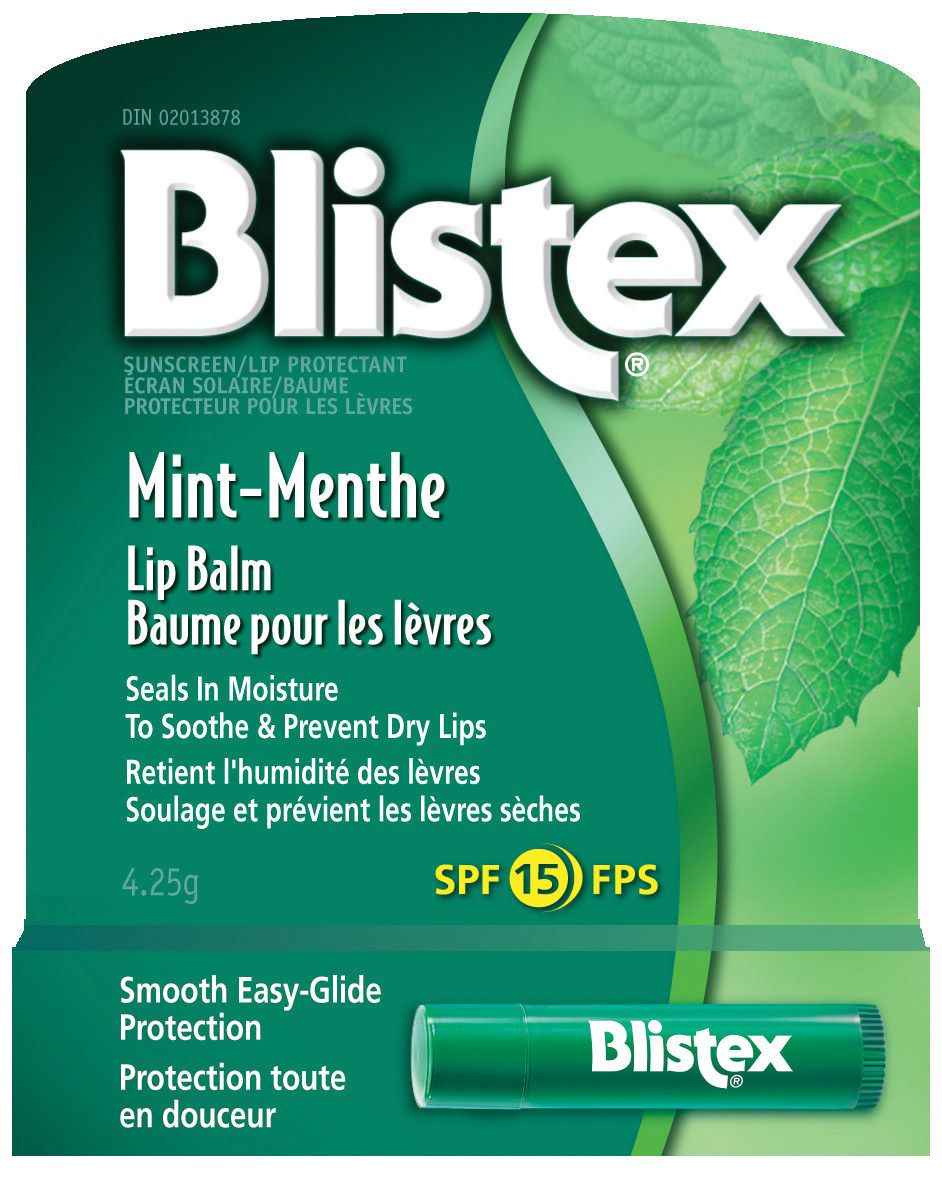 Blistex Lip Balm, Sun Screen, Lip Protectant, Smooth Easy-Glide Protection, Mint, SPF 15 - 4.25g