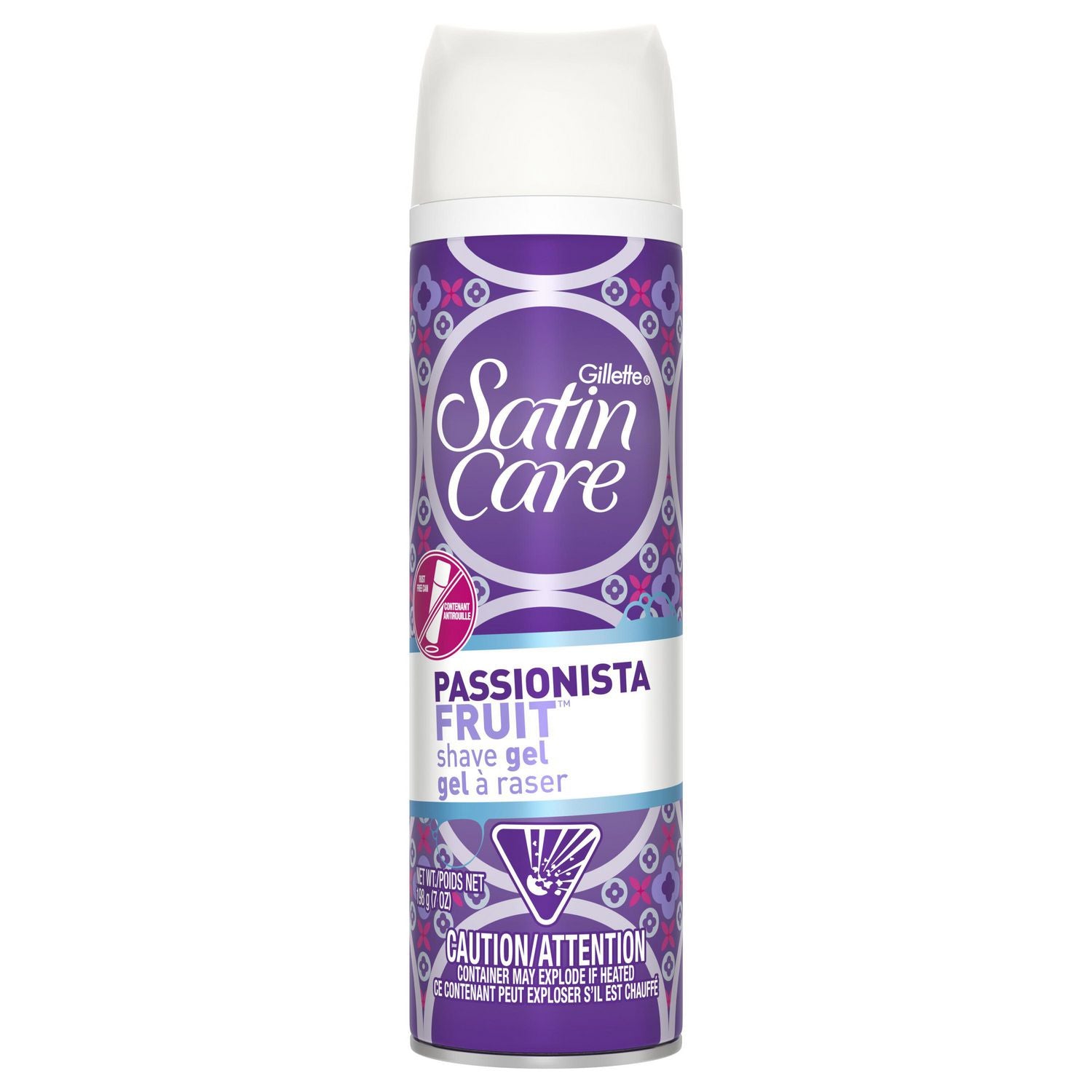 Gillette Satin Care Shave Gel, Passionista Fruit - 198 g