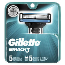 Load image into Gallery viewer, Gillette Mach3 Men’s Razor Refills - 5 cartridges
