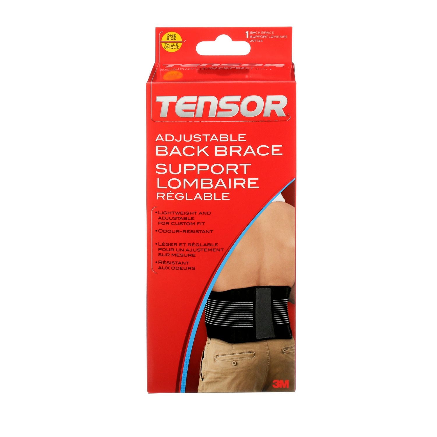 3M Tensor Adjustable Back Brace, One Size - 1 unit