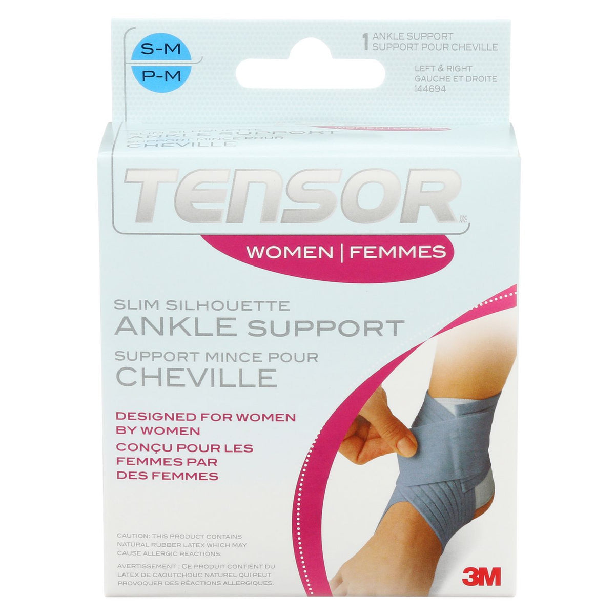 3M Tensor Women Slim Silhouette Ankle Support, Large - 1 unit ...