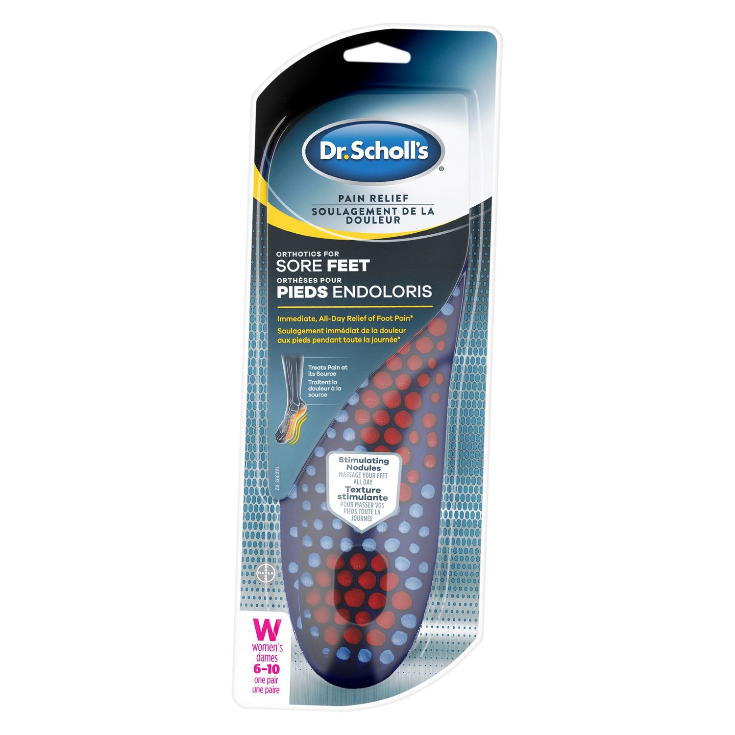 Dr. Scholl's Pain Relief Orthotics for Sore Feet - Women's - 1 pair, size 6-10