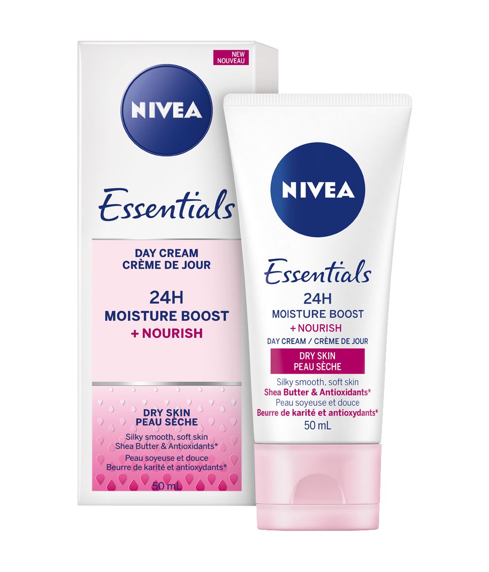 Nivea Essentials 24H Moisture Boost + Nourish Day Cream for Dry Skin - 50 ml (tube)
