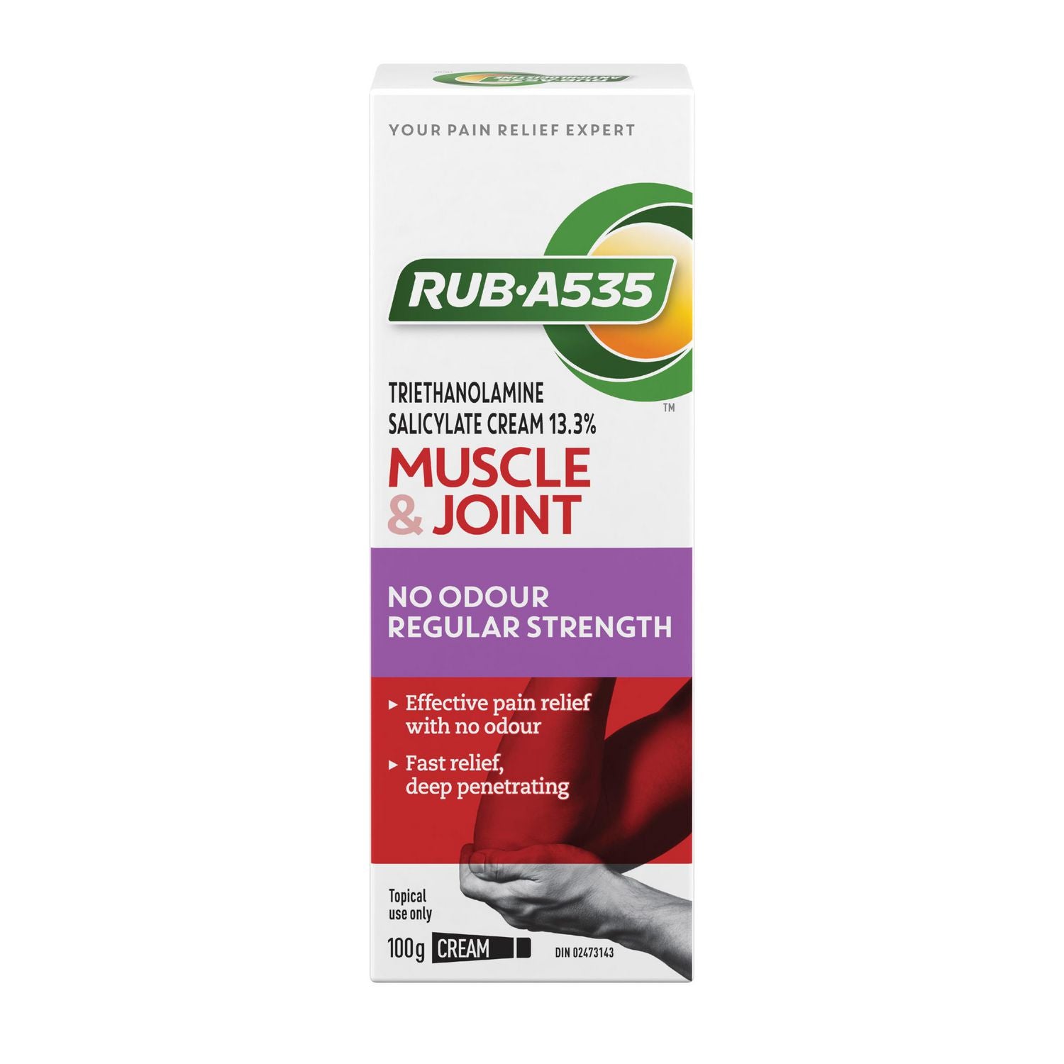 RUB A535 Regular Strength Muscle & Joint Pain Relief Cream, No Odour