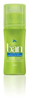 Ban Roll-On Antiperspirant & Deodorant, Powder Fresh - 100 ml