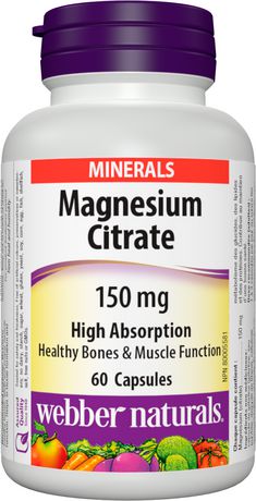 Webber Naturals Magnesium Citrate High Absorption 150 mg - 60 capsules