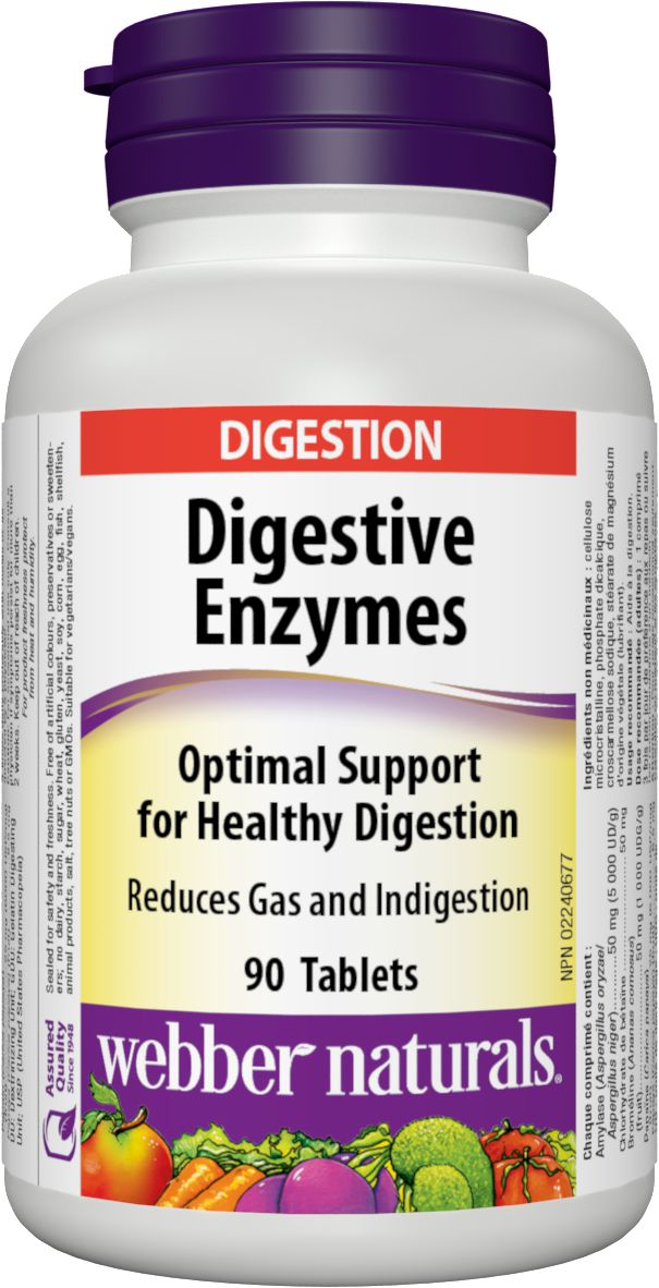 Webber Naturals Digestive Enzymes - 90 tablets