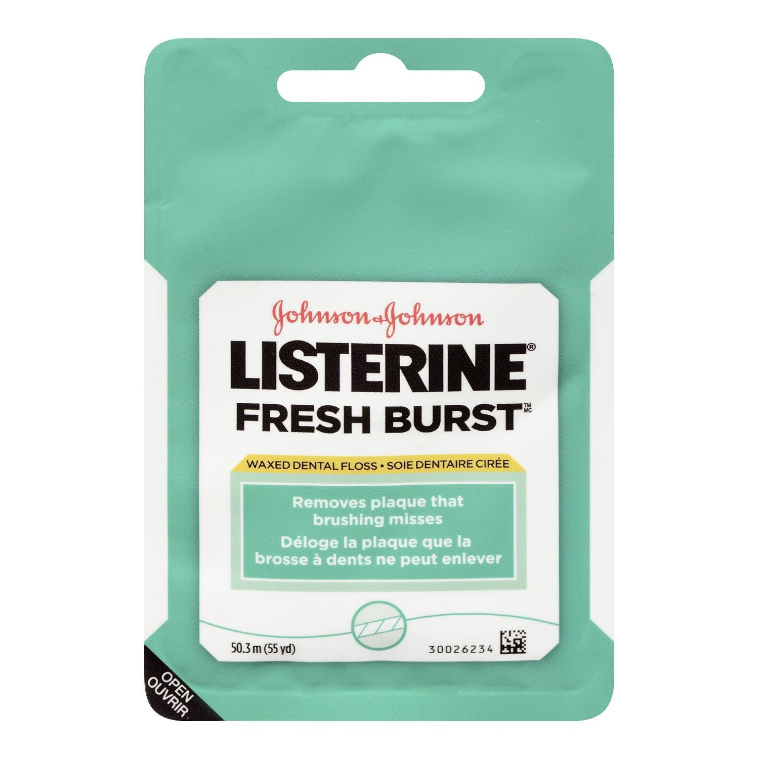 Listerine Fresh Burst Waxed Dental Floss - 50.3 m