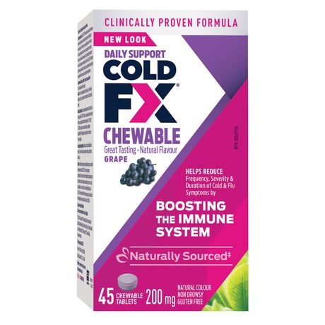 Cold-FX Chewable Tablets, Grape Flavour - 45 tablets x 200 mg