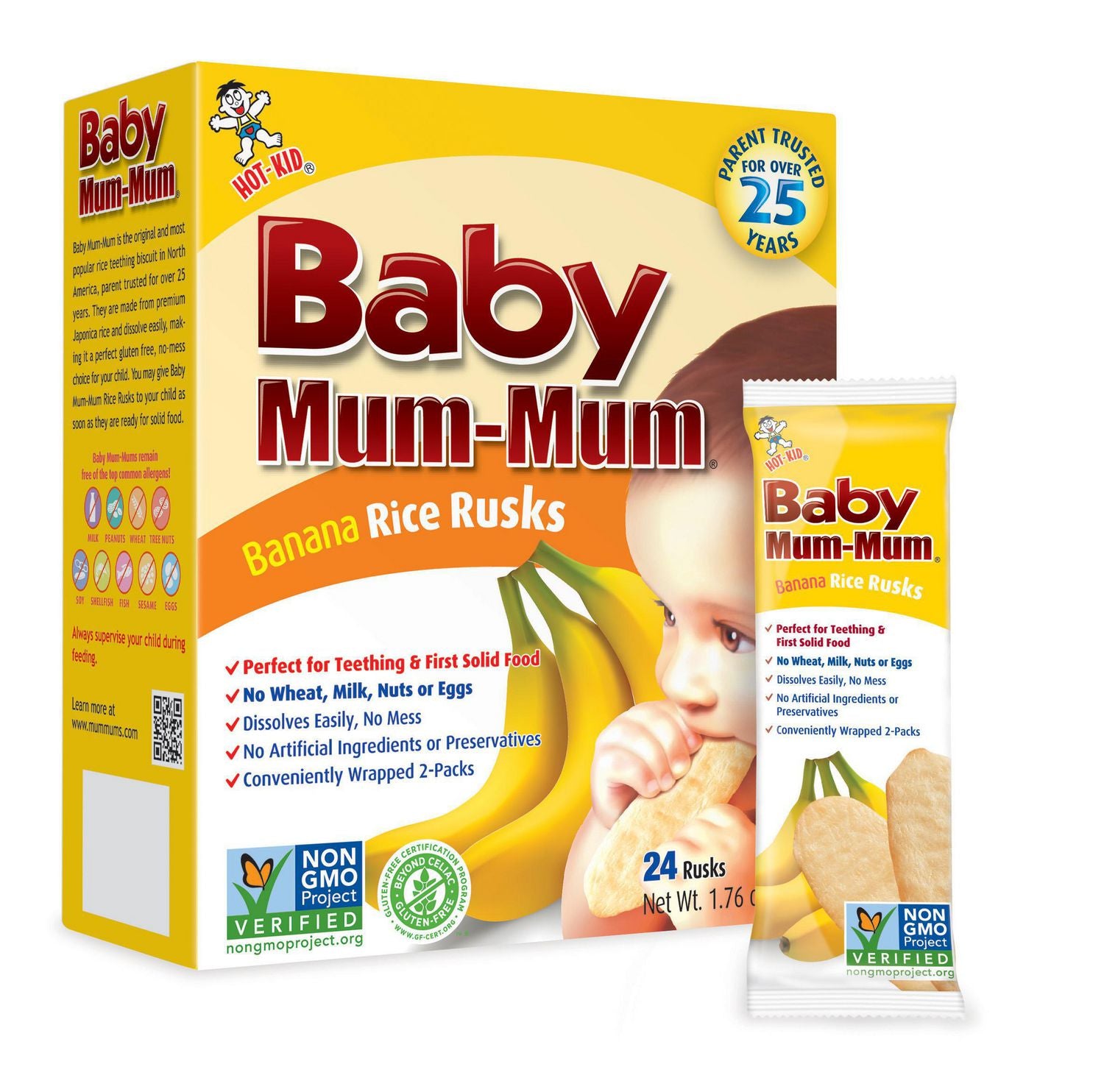 Hot-Kid Baby Mum-Mum Banana Rice Rusks 