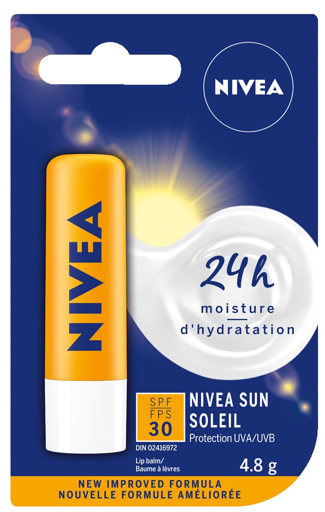 Nivea Sun Caring 24-Hour Moisture Lip Balm Stick with SPF 30 - 4.8 g