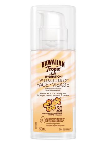 Hawaiian Tropic Silk Hydration Weightless Face Sunscreen Lotion SPF 30 - 50 ml