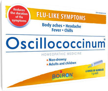 Load image into Gallery viewer, Boiron Oscillococcinum for Flu-Like Symptoms - 6 doses of globules x 1 g each
