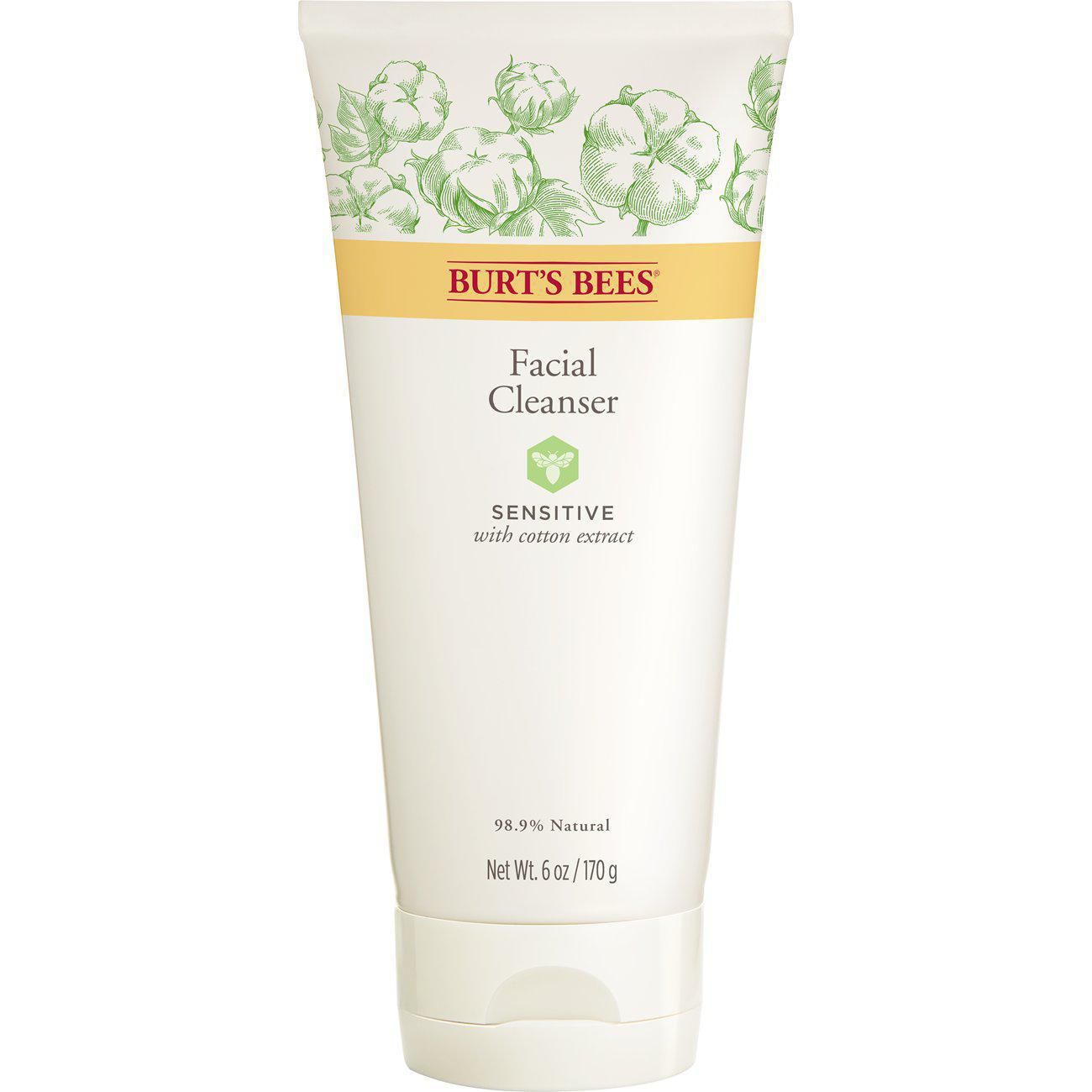 Burt's Bees Facial Cleanser, Sensitive With Cotton Extract - 170 g 
