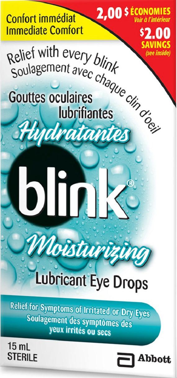 Blink Moisturizing Lubricant Eye Drops - 15 ml