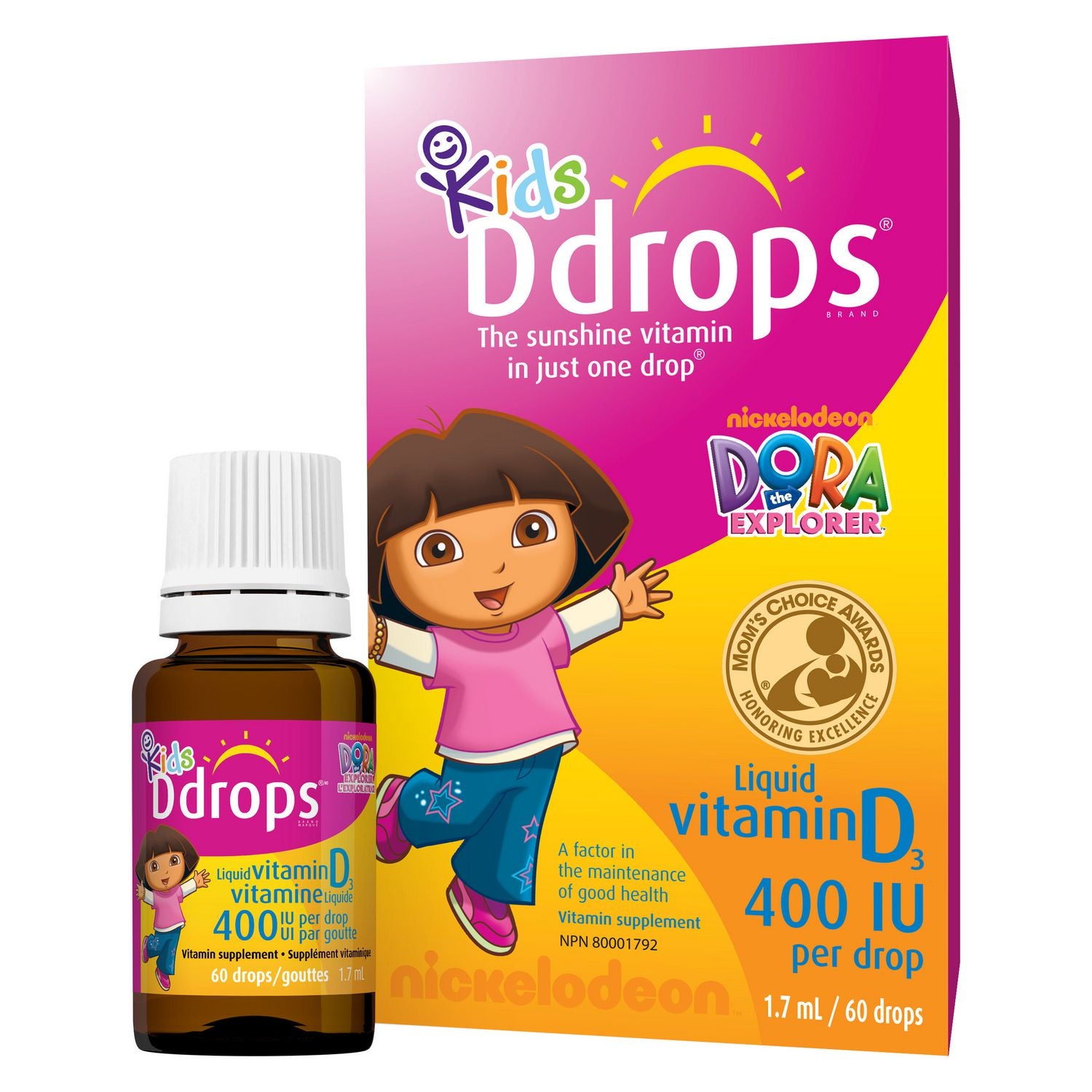 Kids Ddrops Liquid Vitamin D3 400 IU - 1.7 ml