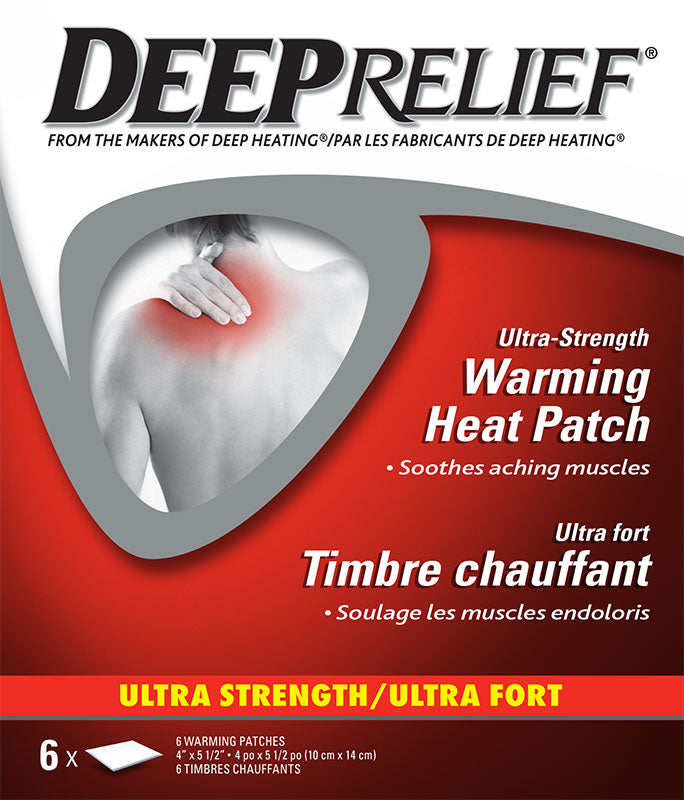 Deep Relief Ultra Strength Warming Heat Patches - 6 warming patches