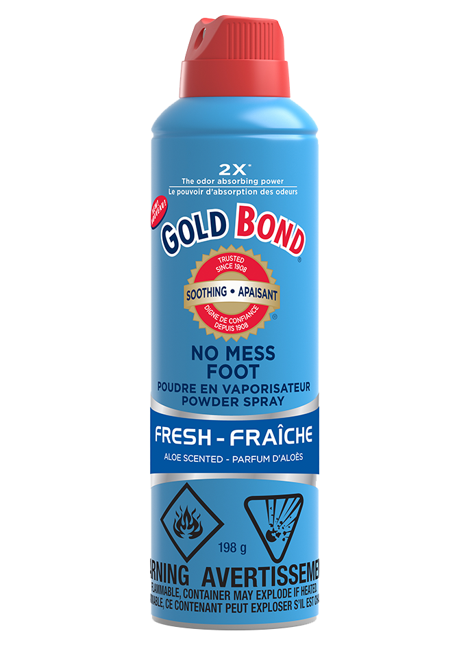 Gold Bond No Mess Foot Powder Spray, Fresh Scent - 198 g