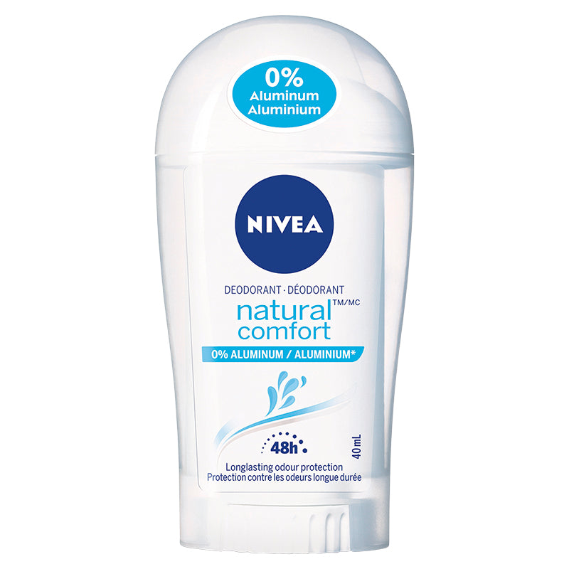 Nivea Deodorant, 0% Aluminum Natural Comfort - 43 g