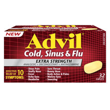 Load image into Gallery viewer, Advil Extra Strength Cold, Sinus, &amp; Flu - 32 caplets
