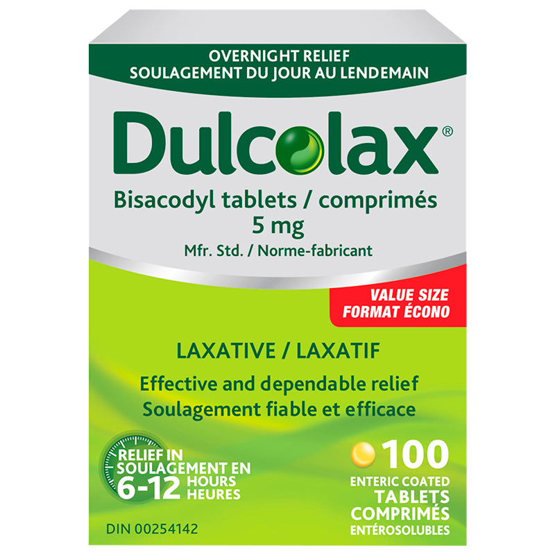 Dulcolax Bisacodyl Tablets 5 mg - 100 enteric coated tablets