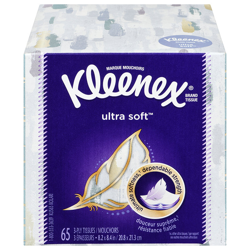 Kleenex Ultra Soft Facial Tissues - 3-ply x 65