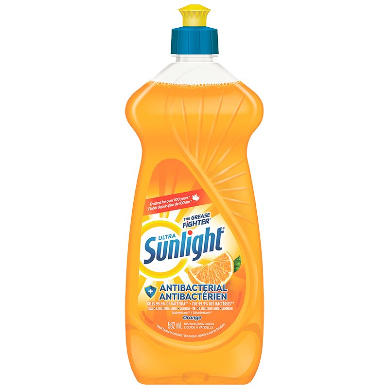 Sunlight Ultra Antibacterial Dishwashing Soap, Green Apple - 562 ml