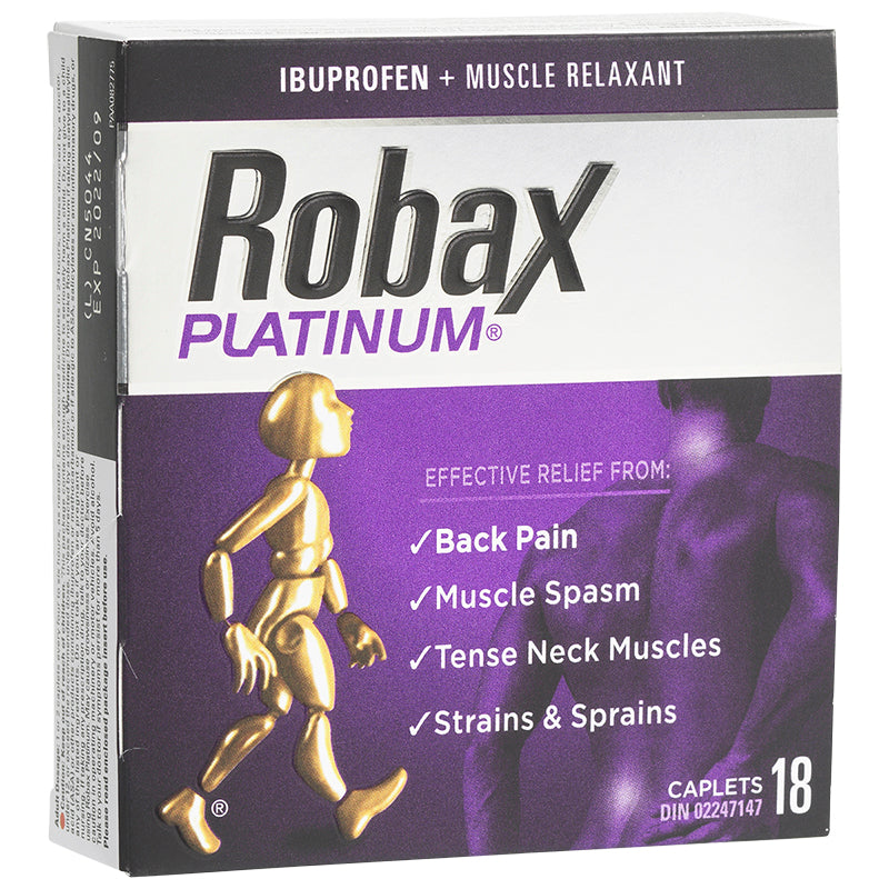 Robax Platinum Ibuprofen + Muscle Relaxant - 18 caplets – Johnstone IDA ...