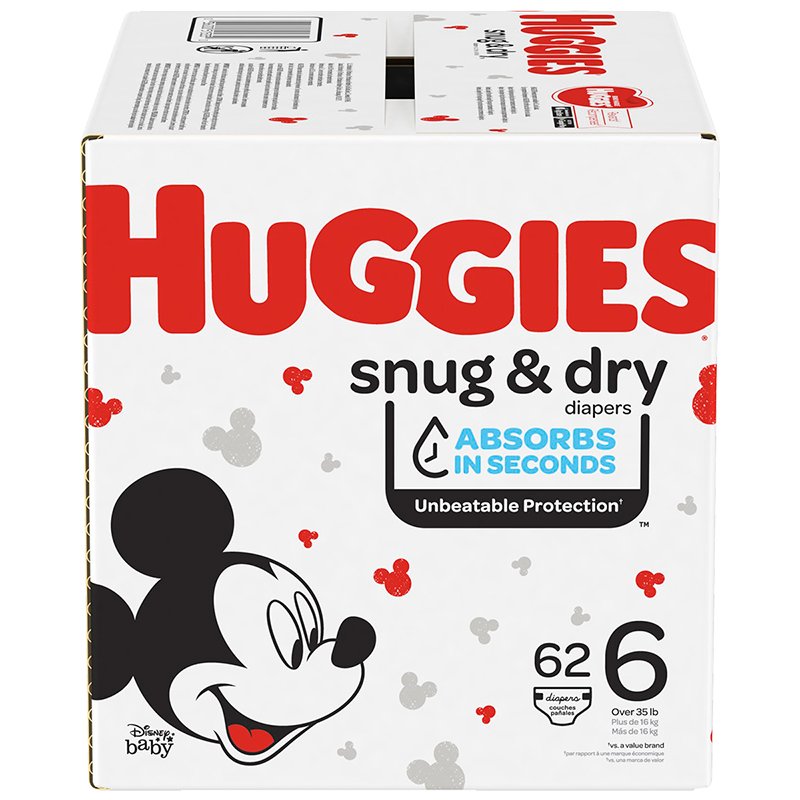 Huggies Snug & Dry, Size 6 - 62 diapers