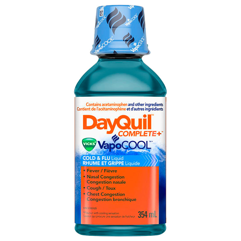 Vicks DayQuil Complete+ VapoCool Cold & Flu Liquid - 354 ml