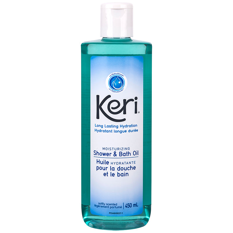 Keri Moisturizing Shower & Bath Oil, Softly Scented - 450 ml