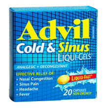 Load image into Gallery viewer, Advil Cold &amp; Sinus Liqui-Gels - 20 capsules
