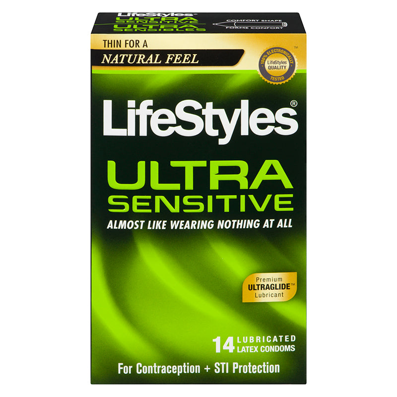 LifeStyles Ultra Sensitive Latex Condoms - 14 pieces