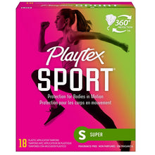 Load image into Gallery viewer, Playtex Sport, Super, Fragrance-Free - 18 tampons
