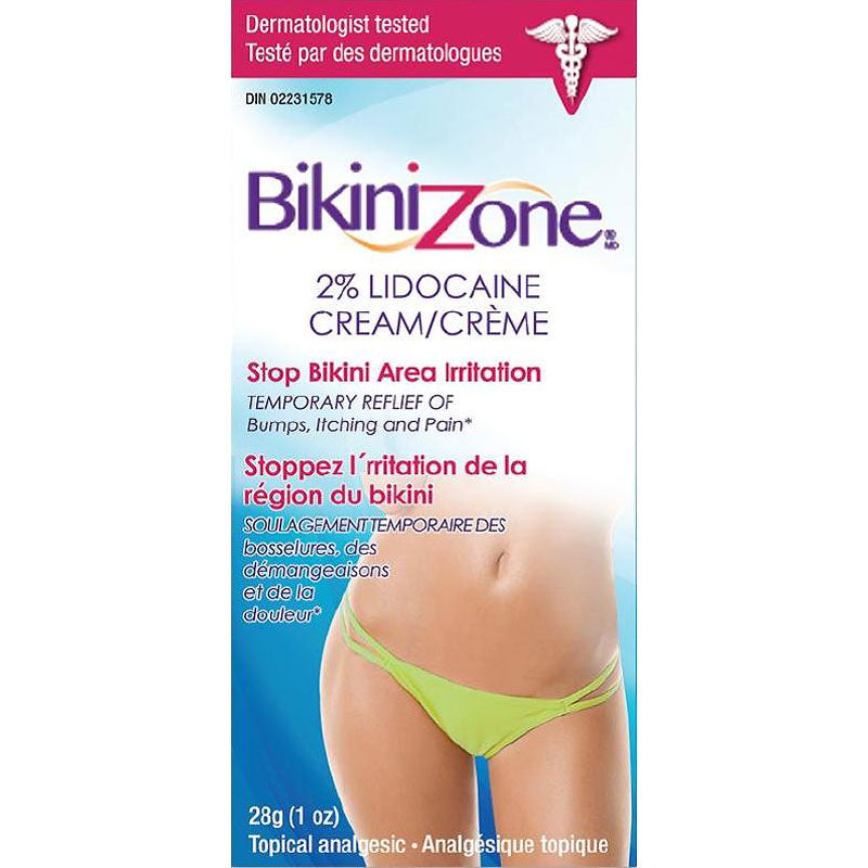 Bikini Zone, 2% Lidocaine Cream - 28 g